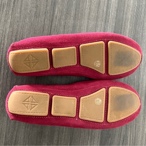 ANTONIO MELANI Women’s Size 6.5 Magenta Slip On Loafers Non Skid Rubber Soles - Picture 8 of 8